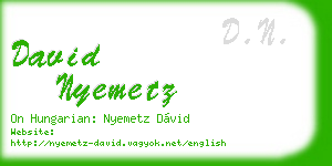 david nyemetz business card
